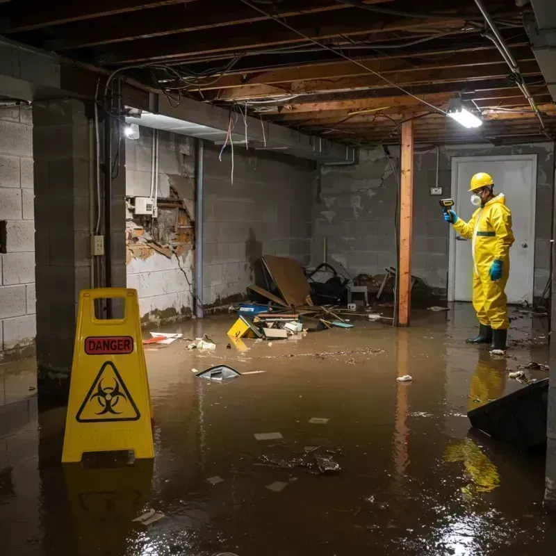 Flooded Basement Electrical Hazard in Portage Lakes, OH Property